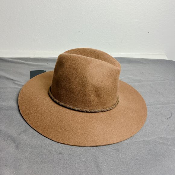 Rag & Bone Valencia Wool Felt Fedora Hat Brown NWT